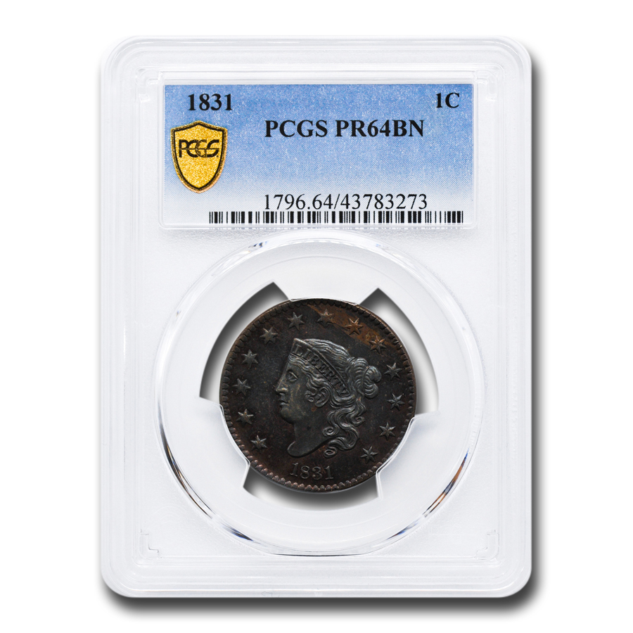 Buy 1831 Large Cent PR-64 PCGS (Brown)