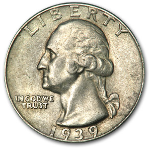 Buy 1939 Washington Quarter AU