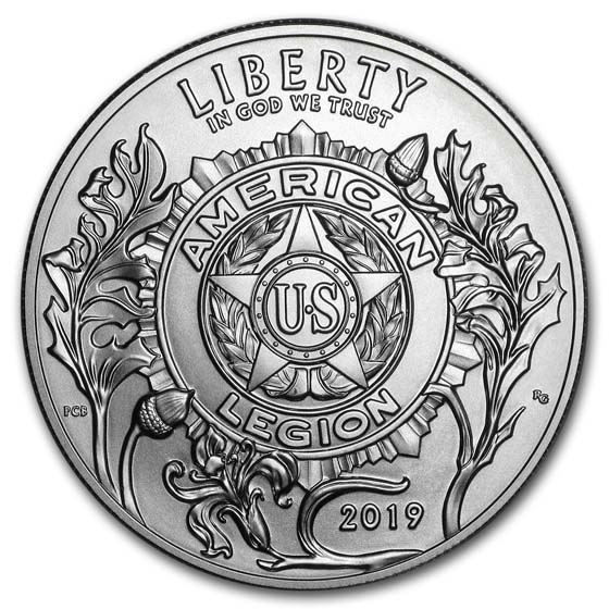 Buy 2019-P American Legion $1 Silver BU (Box & COA)