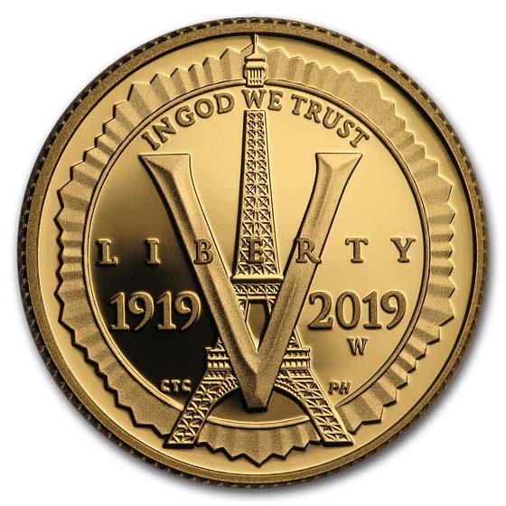 Buy 2019-W Gold $5 American Legion Proof (w/Box & COA)
