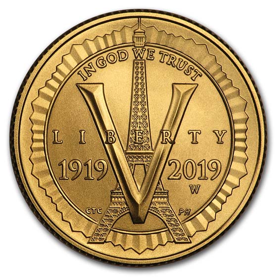 Buy 2019-W Gold $5 American Legion BU (w/Box & COA)
