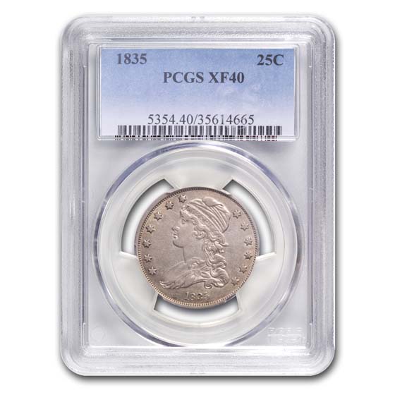Buy 1835 Capped Bust Quarter XF-40 PCGS