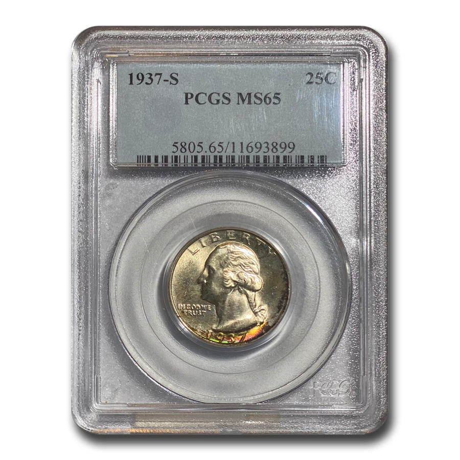 Buy 1937-S Washington Quarter MS-65 PCGS