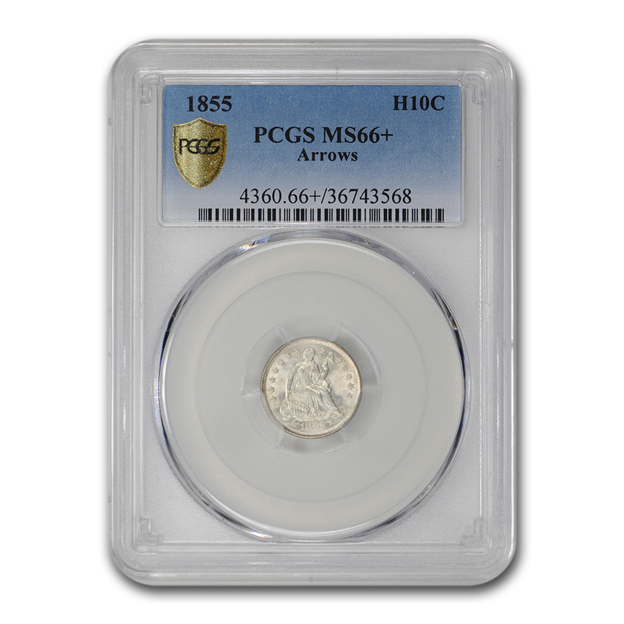 Buy 1855 Liberty Seated Half Dime MS-66+ PCGS (Arrows)