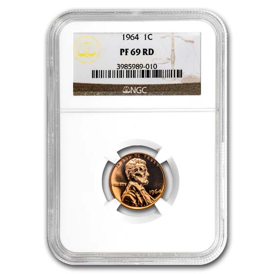 Buy PF-69 NGC Encapsulated (Red) 1964 Lincoln Cent