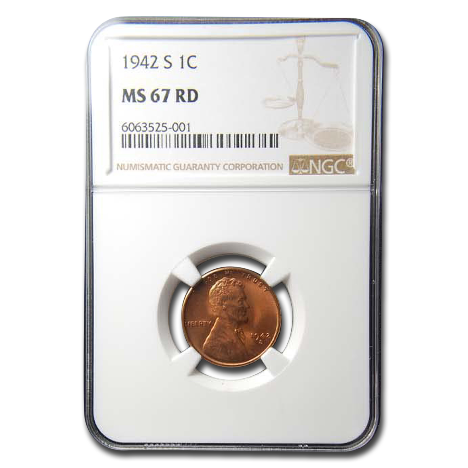 Buy 1942-S Lincoln Cent MS-67 NGC (Red)