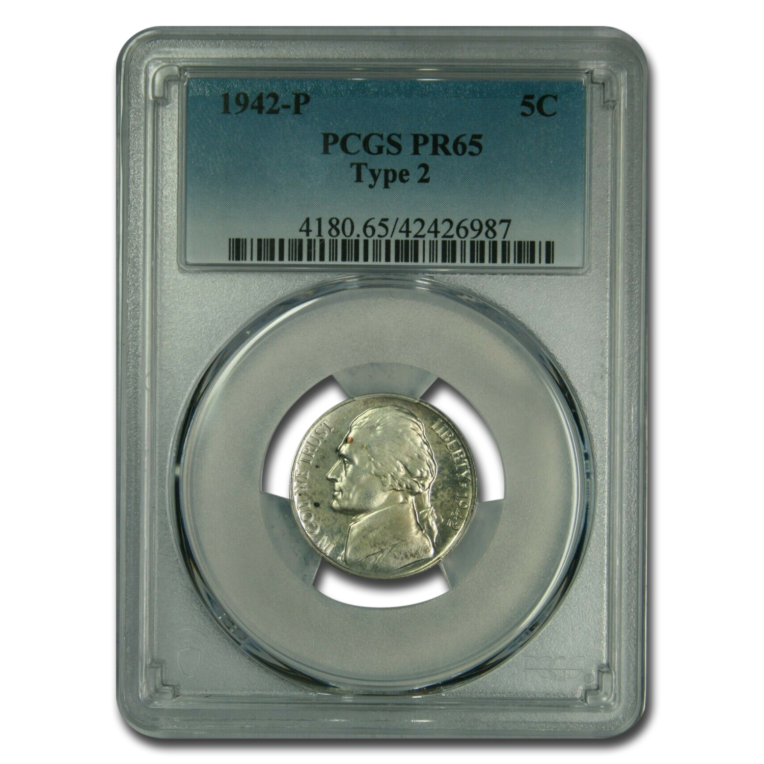 Buy 1942-P Silver Jefferson Nickel Type-II PR-65 PCGS