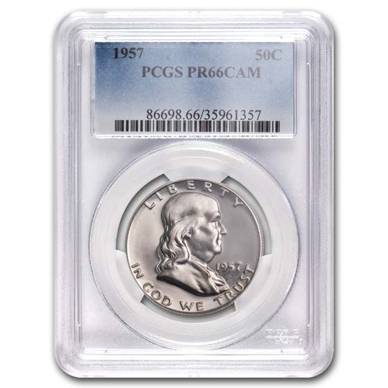 Buy 1957 Franklin Half Dollar PF-66 Cameo PCGS