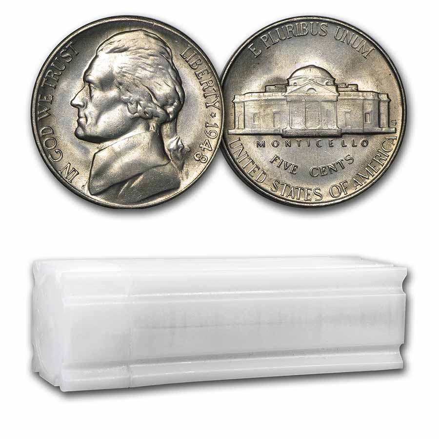Buy 1948-S Jefferson Nickel 40-Coin Roll BU