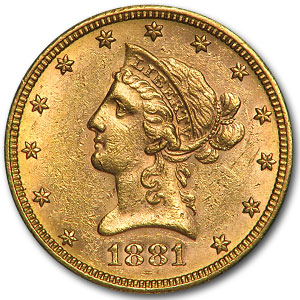 Buy 1881-S $10 Liberty Gold Eagle AU