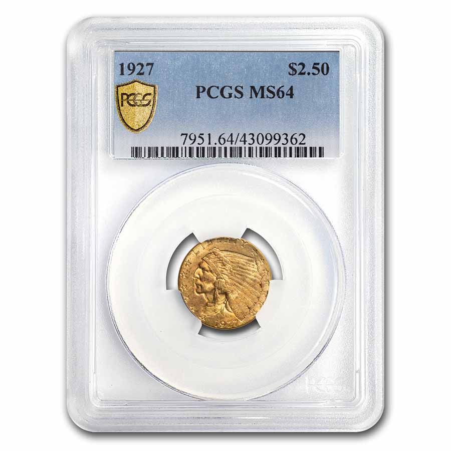 Buy A 1927 $2.50 Indian Gold Quarter Eagle MS-64 PCGS
