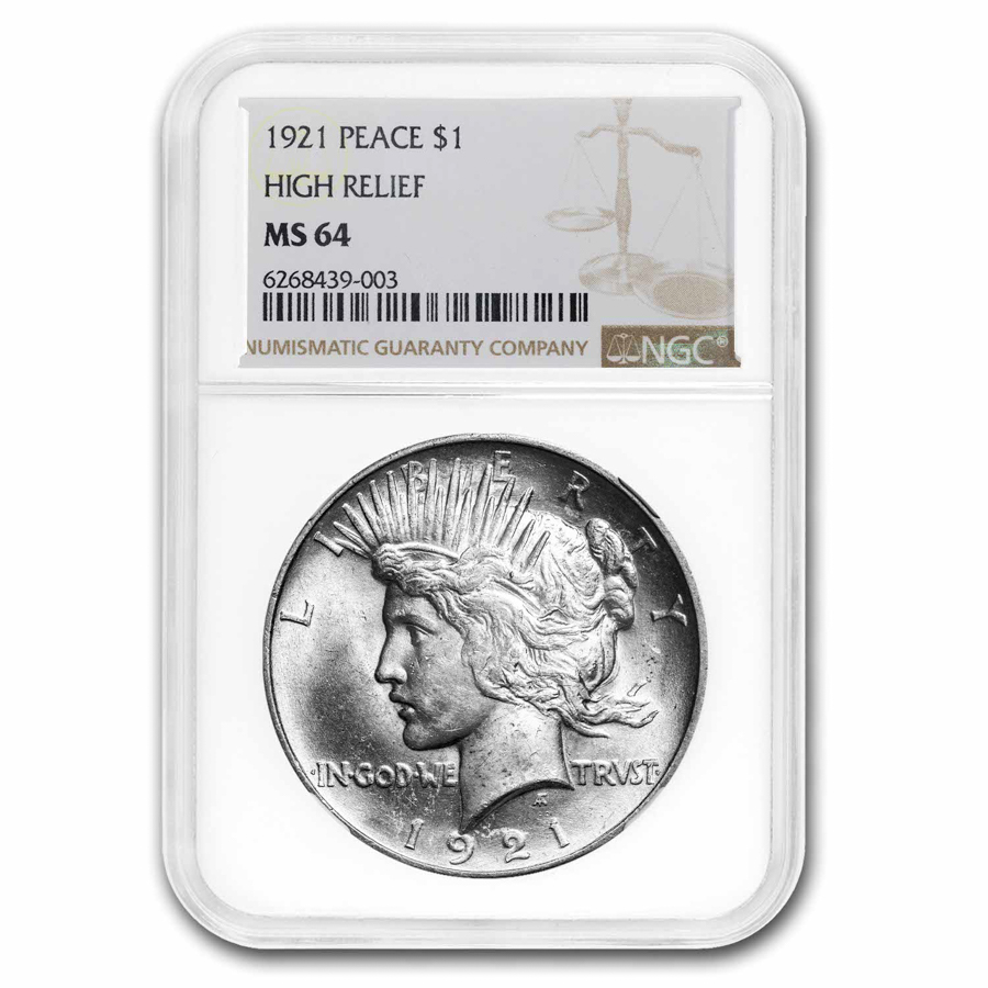 Buy 1921 Peace Dollar MS-64 NGC