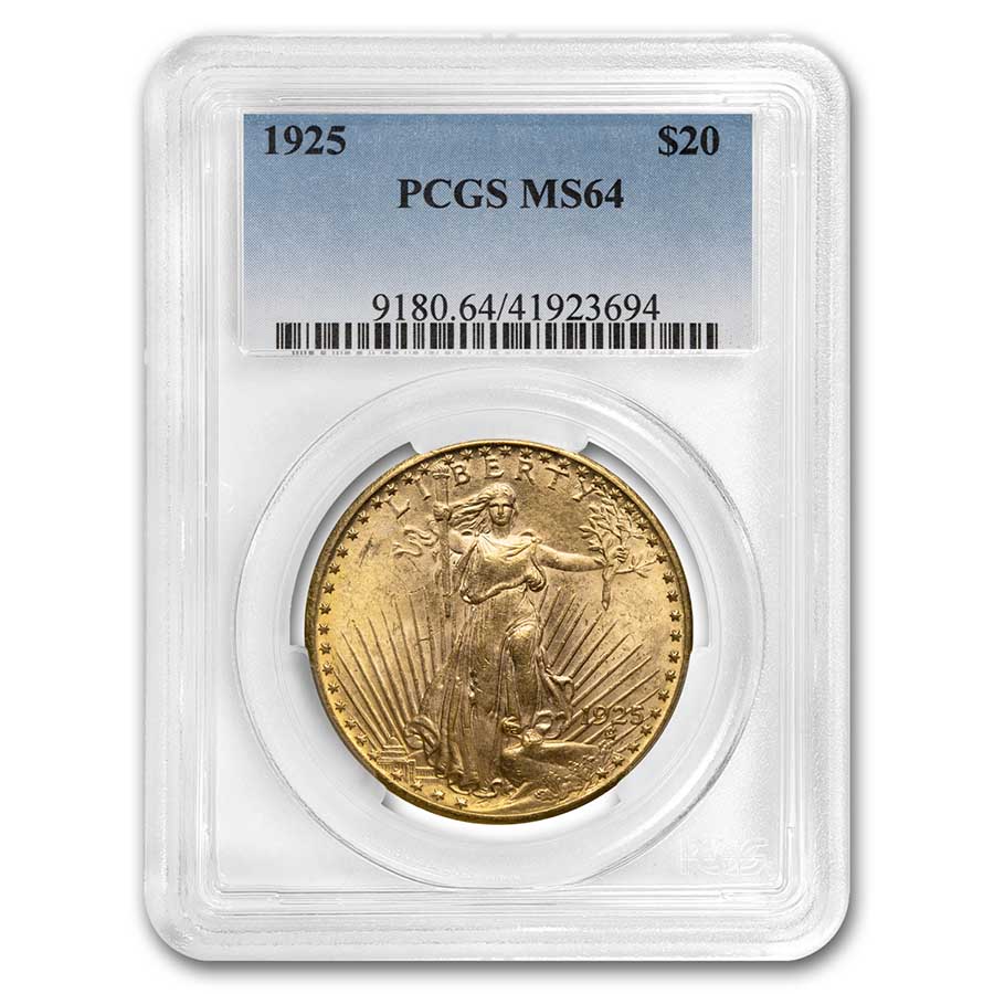 Buy 1925 $20 Saint-Gaudens Gold Double Eagle MS-64 PCGS
