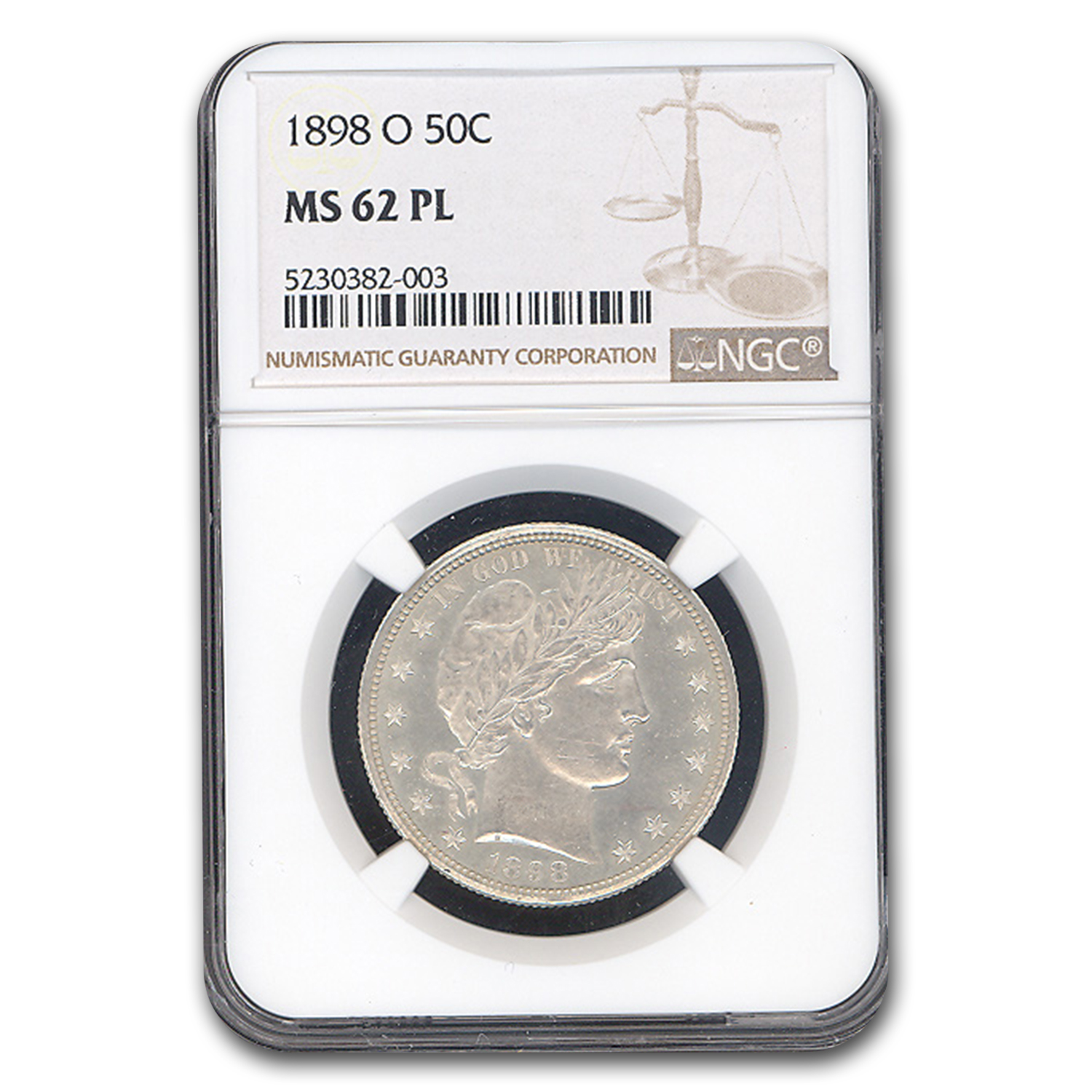 Buy 1898-O Barber Half Dollar MS-62 NGC (PL)