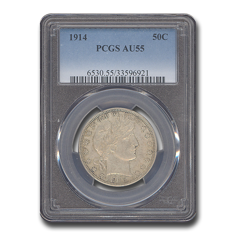 Buy 1914 Barber Half Dollar AU-55 PCGS