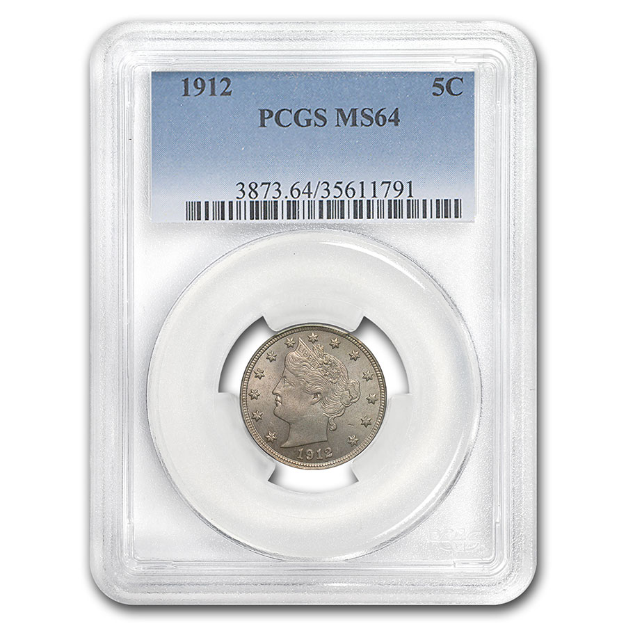 Buy 1912 Liberty Head V Nickel MS-64 PCGS