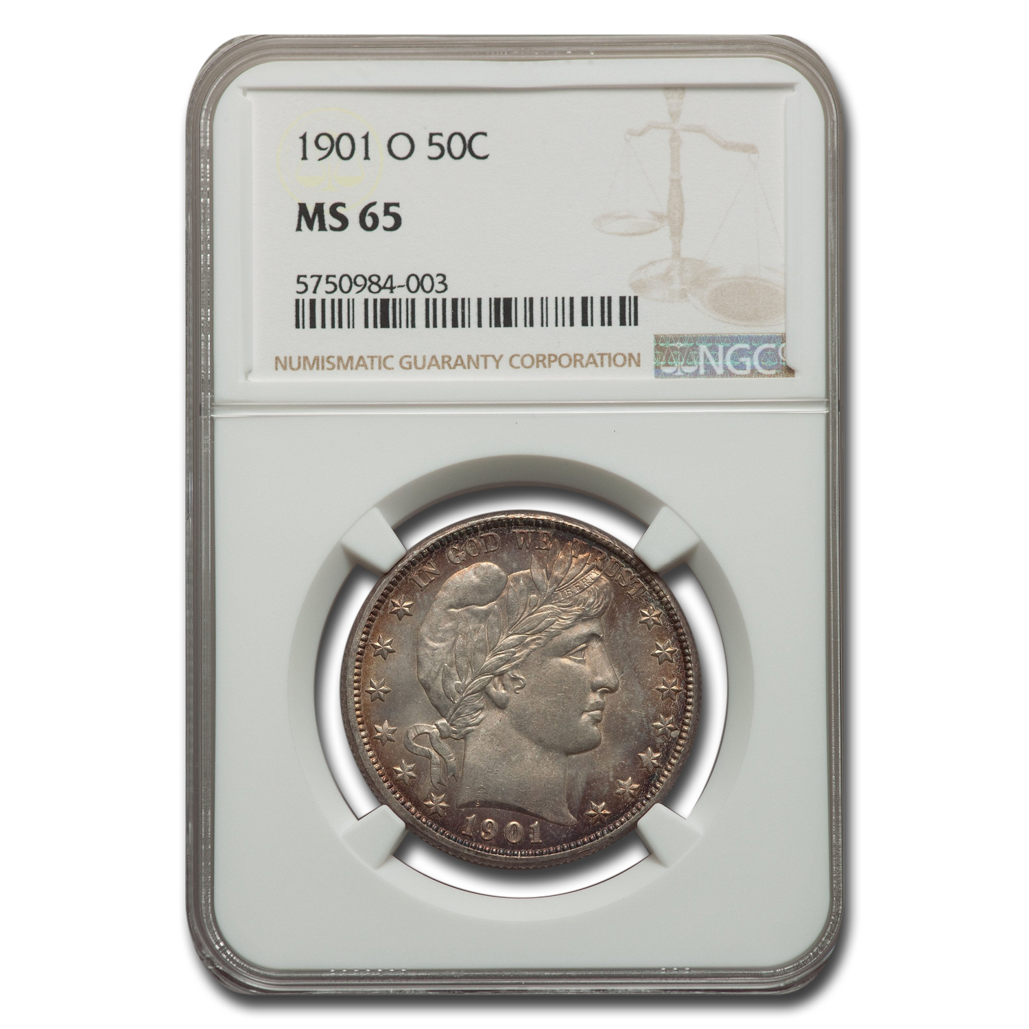 Buy 1901-O Barber Half Dollar MS-65 NGC