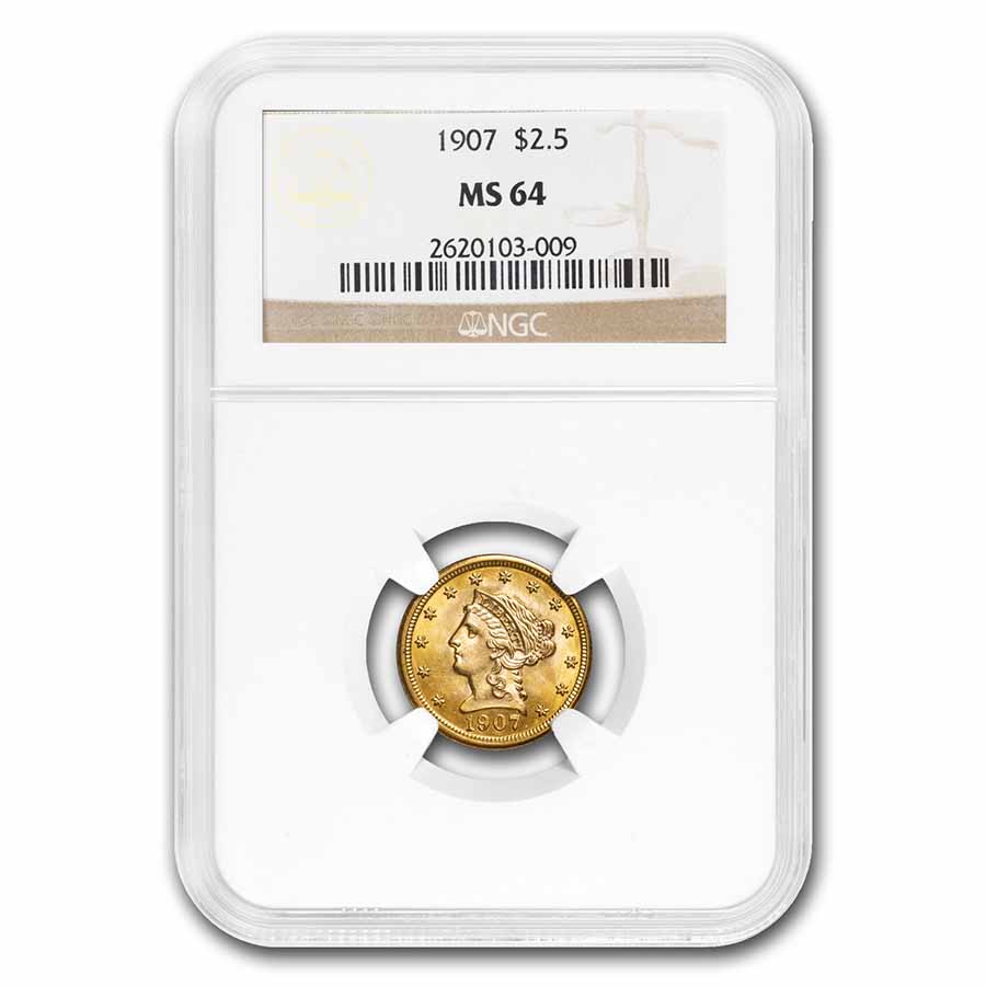 Buy 1907 $2.50 Liberty Gold Quarter Eagle MS-64 NGC