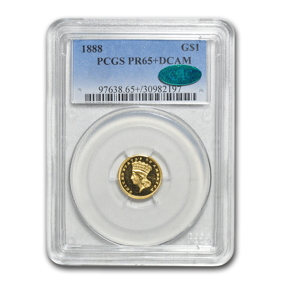 Buy 1888 $1 Indian Head Gold Dollar PR-65+ DCAM PCGS