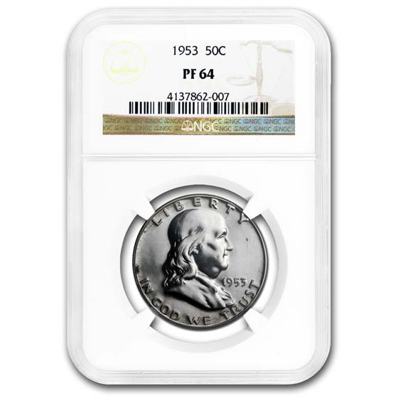 Buy 1953 Franklin Half Dollar PF-64 NGC