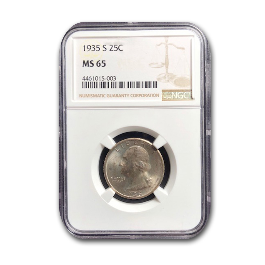 Buy 1935-S Washington Quarter MS-65 NGC