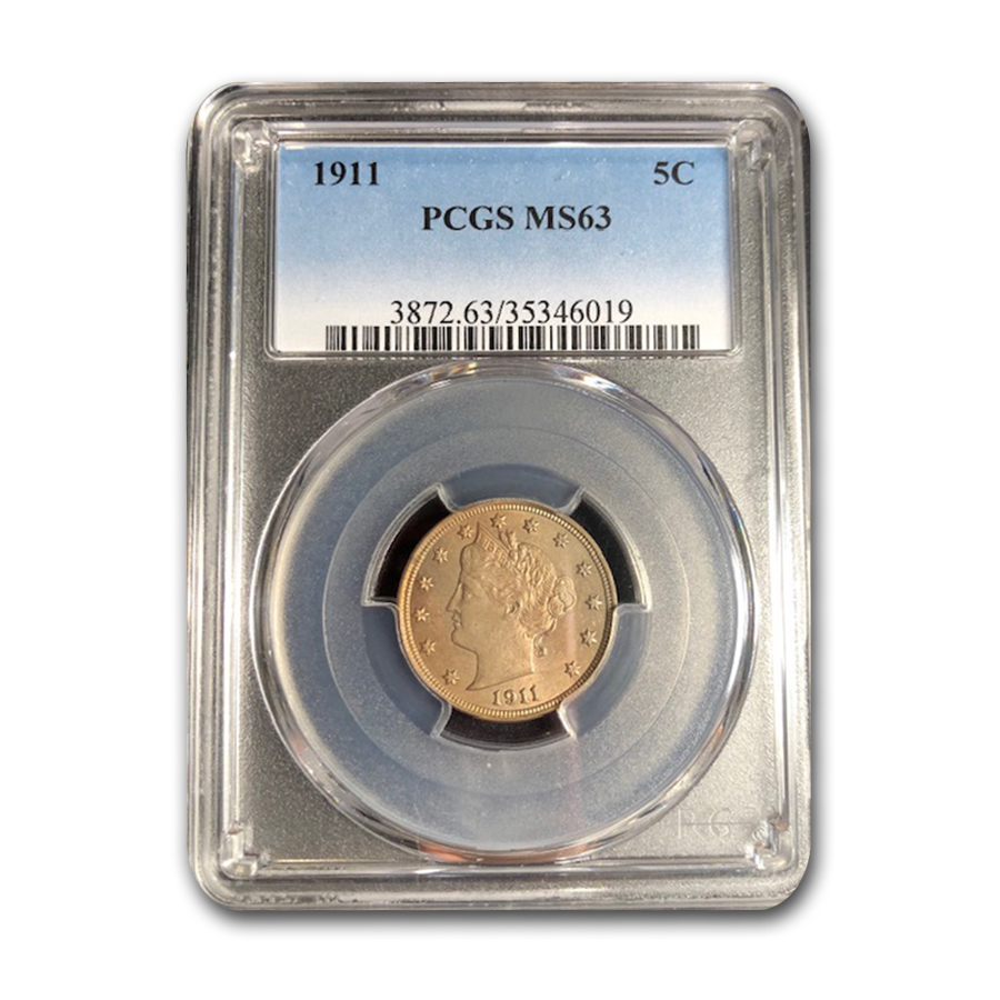 Buy 1911 Liberty Head V Nickel MS-63 PCGS