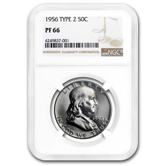 Buy 1956 Franklin Half Dollar Type-II PF-66 NGC