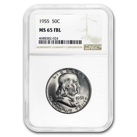 Buy 1955 Franklin Half Dollar MS-65 NGC (FBL)