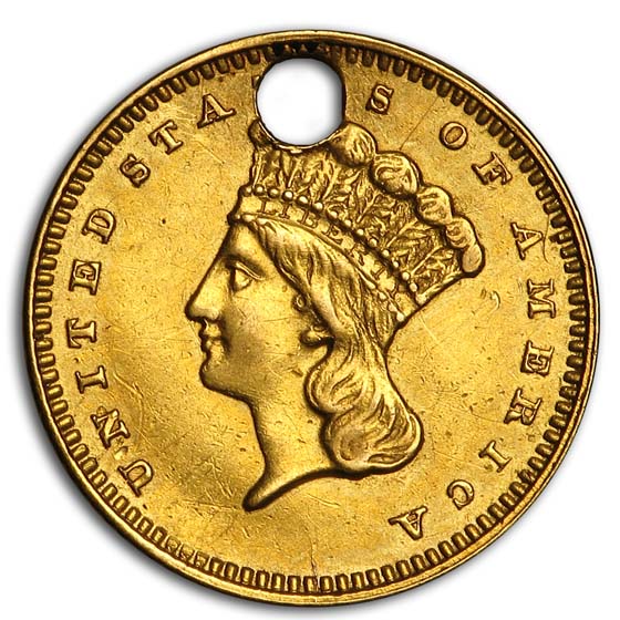 Buy $1 Indian Head Gold Dollar Type 3 (Damaged) - Click Image to Close