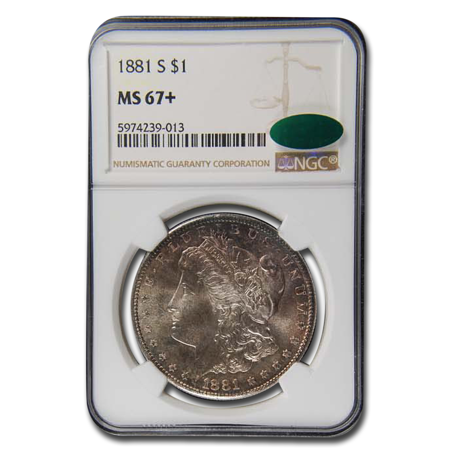 Buy 1881-S Morgan Dollar MS-67+ NGC CAC
