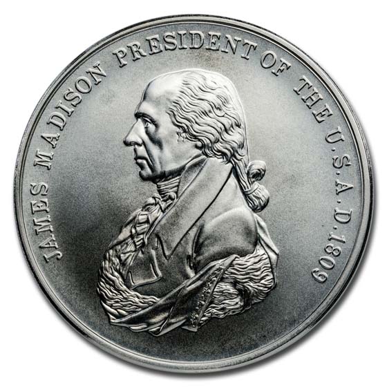 Buy U.S. Mint Silver James Madison Presidential Medal - Click Image to Close