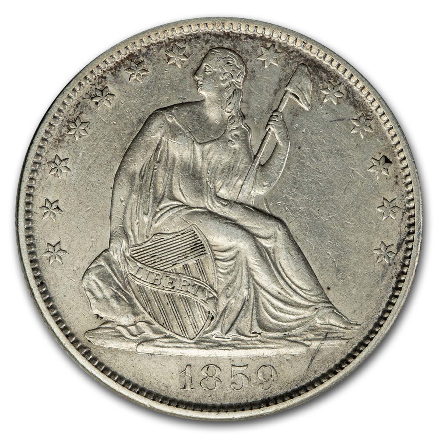 Buy 1859-O Liberty Seated Half Dollar AU