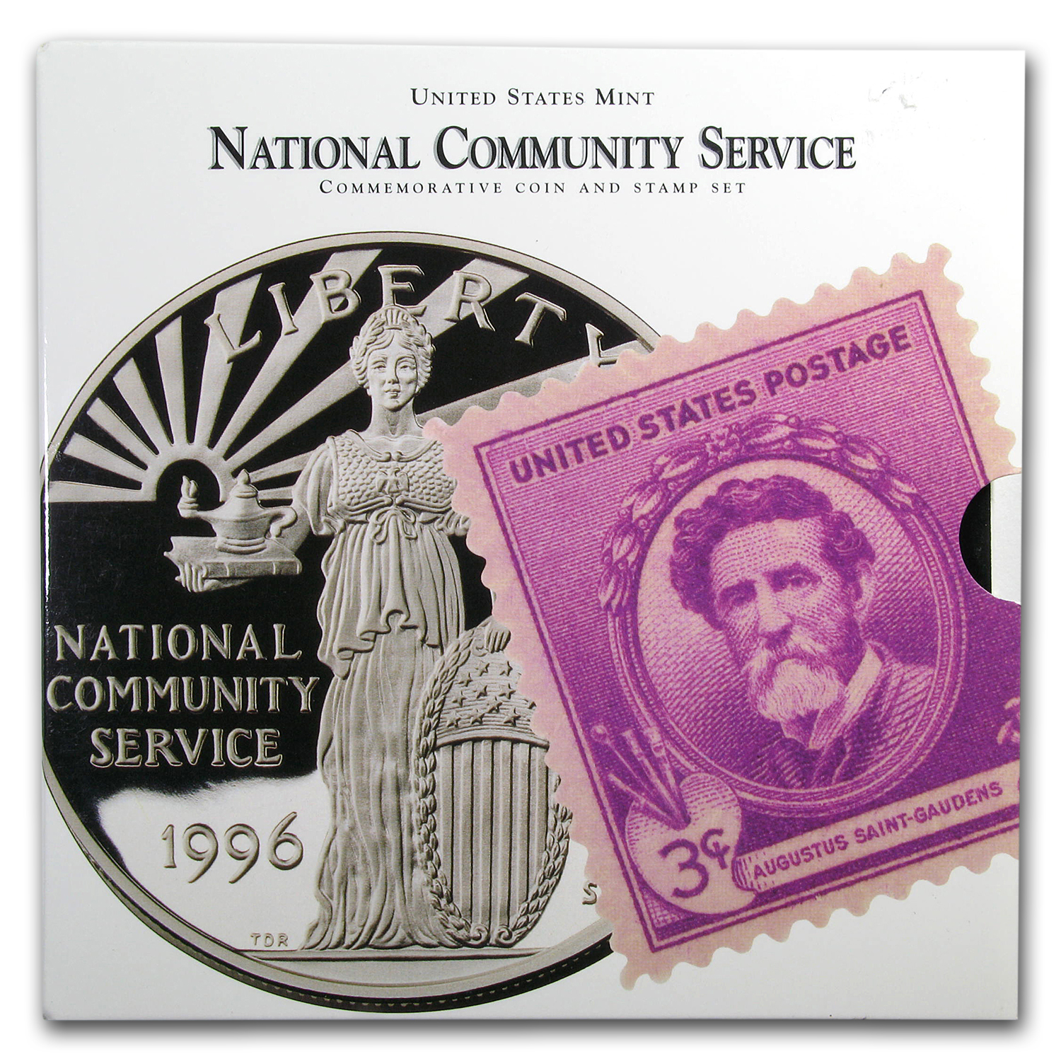 Buy 1996 National Community Service Coin & Stamp Set