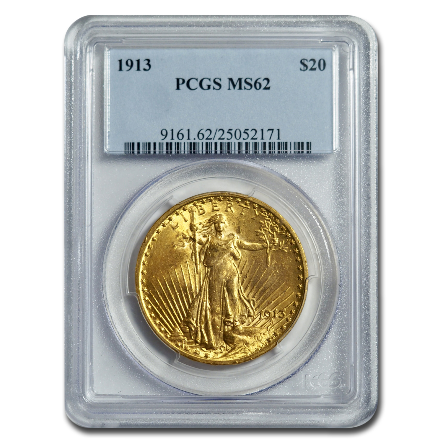 Buy 1913 $20 Saint-Gaudens Gold Double Eagle MS-62 PCGS