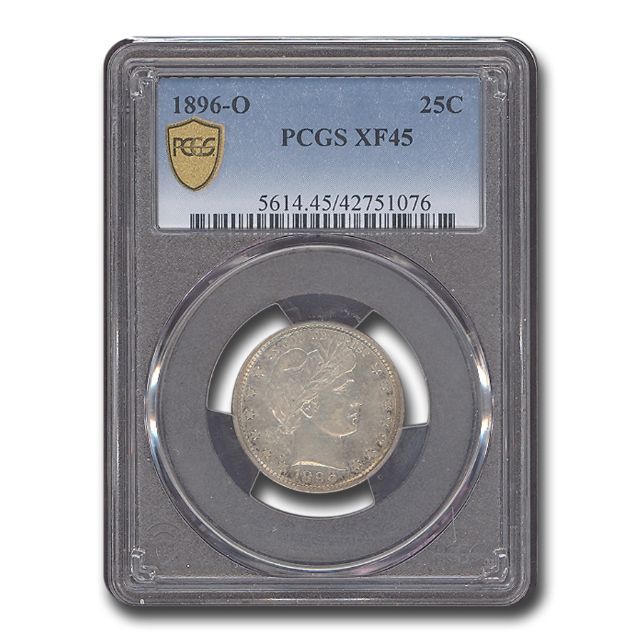 Buy 1896-O Barber Quarter XF-45 PCGS