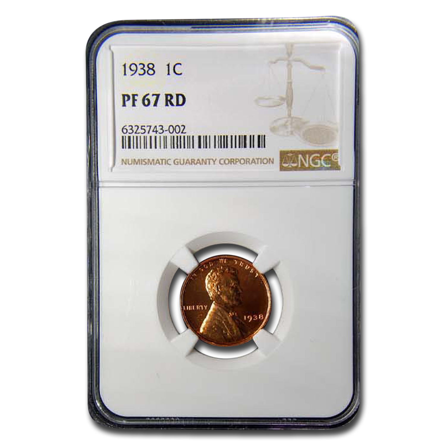 Buy 1938 Lincoln Cent PF-67 NGC (Red)