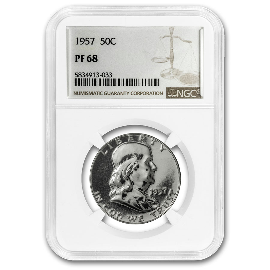 Buy 1957 Franklin Half Dollar PF-68 NGC