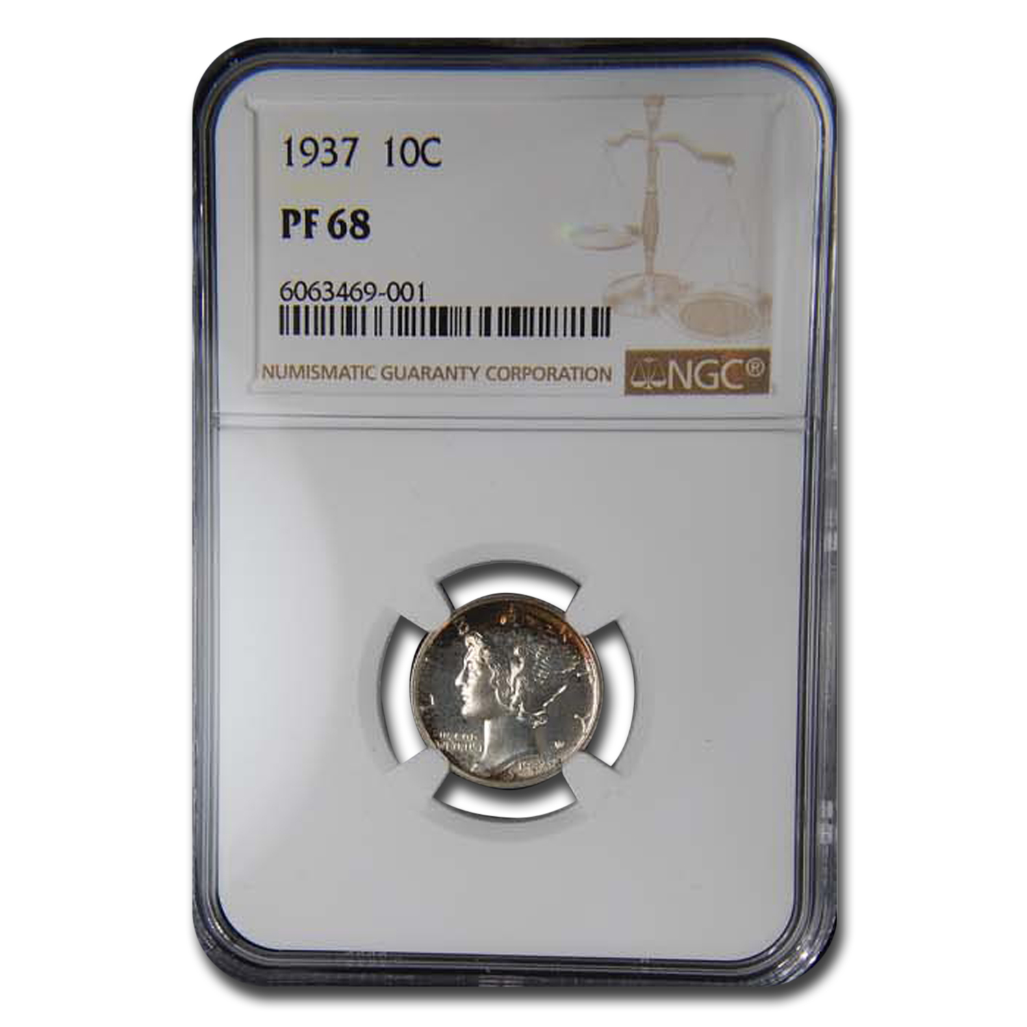 Buy 1937 Mercury Dime PF-68 NGC