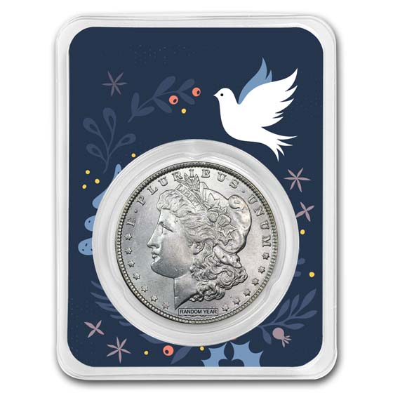 Buy 1878-1904 Morgan Silver Dollar BU - w/Dove of Peace Card