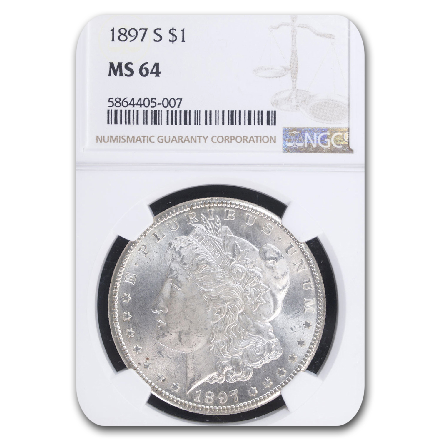 Buy 1897-S Morgan Dollar MS-64 NGC