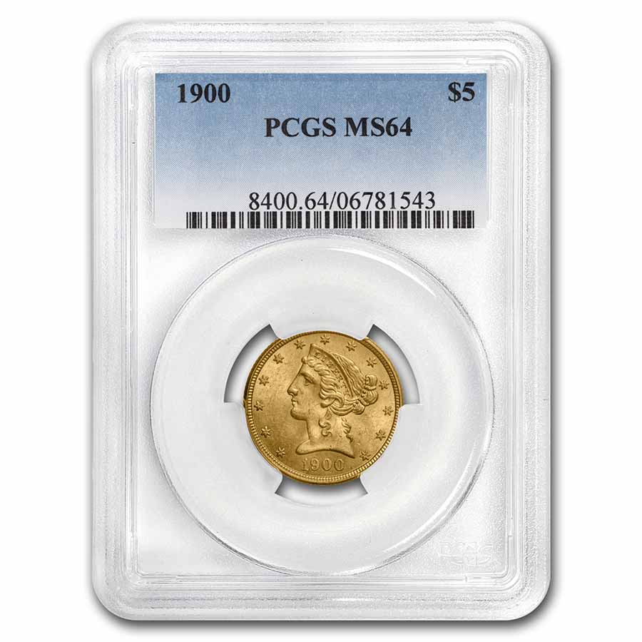 Buy 1900 $5 Liberty Gold Half Eagle MS-64 PCGS