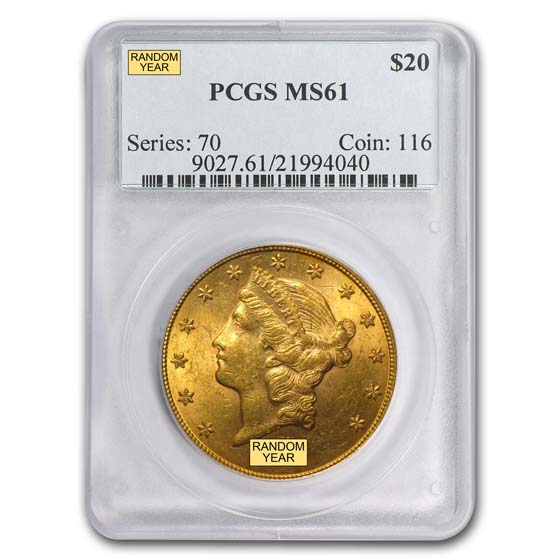 Buy $20 Liberty Gold Double Eagle MS-61 PCGS (Pre-1900)