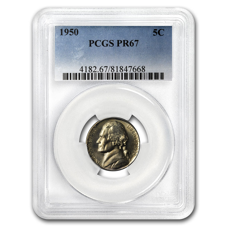 Buy 1950 Jefferson Nickel PR-67 PCGS