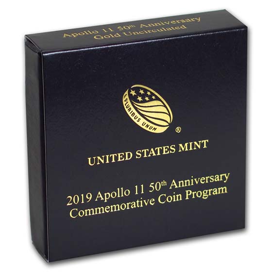 Buy OGP Box & COA - 2019 Apollo 11 50th Anniversary $5 Gold BU