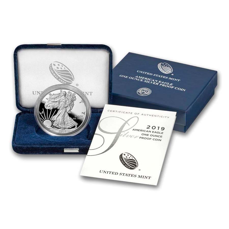 Buy 2019-S 1 oz Proof American Silver Eagle (w/Box & COA)