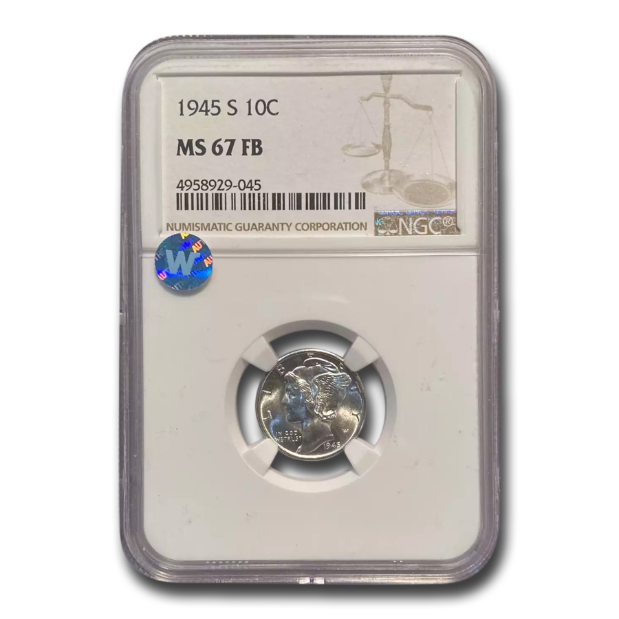 Buy 1945-S Mercury Dime MS-67 NGC (FB)