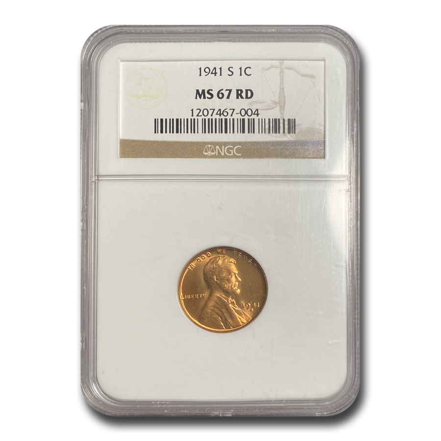 Buy 1941-S Lincoln Cent MS-67 NGC (Red) - Click Image to Close