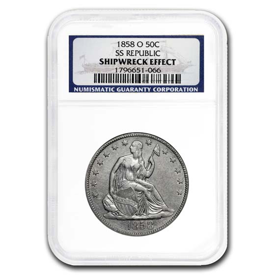 Buy 1858-O Liberty Seated Half Dollar SS-Republic Shipwreck NGC