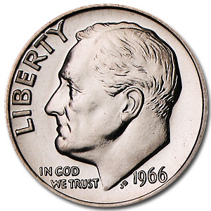 Buy 1966 Roosevelt Dime BU (SMS)