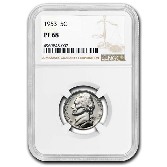 Buy 1953 Jefferson Nickel PF-68 NGC